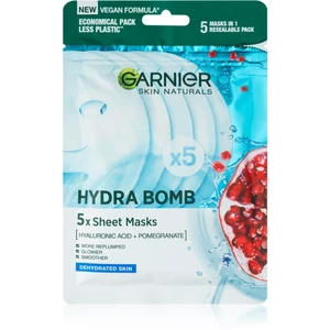 Garnier Skin Naturals Superhydratačná vyplňujúca textilná maska s výťažkom z granátového jablka 5 ks