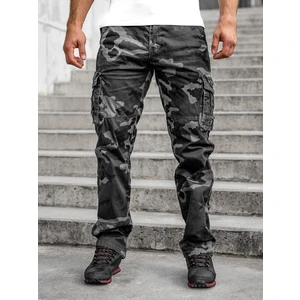 Pantaloni negri cargo army Bolf CT8505