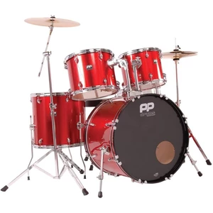 PP World 5 Piece Fusion Drum Kit Wine Red