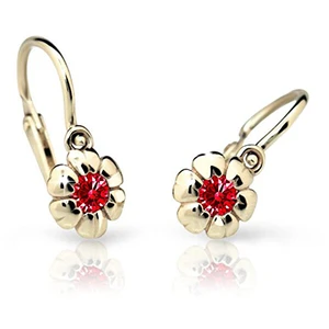 Cutie Jewellery Dětské náušnice ze žlutého zlata C2151-10-X-1 fuchsiová