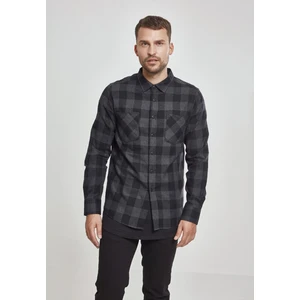 Plaid flannel shirt blk/cha