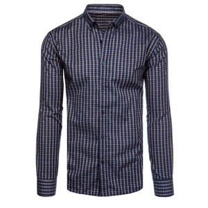 Navy Blue Plaid Men's Dstreet Shirt