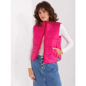 Fuchsia quilted vest