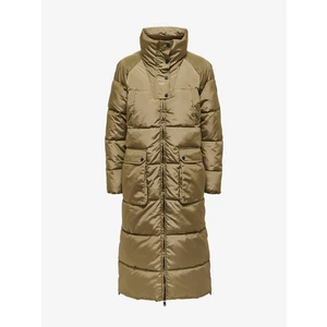 Women's Brown Quilted Coat ONLY Nora - Women