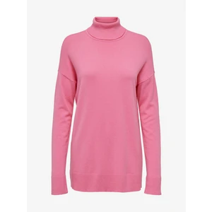 Women's pink turtleneck ONLY Ibi - Women