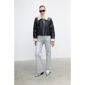 VATKALI Relaxed Fit Faux Leather Jacket