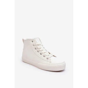 Women's insulated sneakers with zipper White Big Star