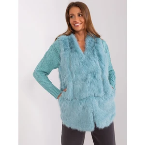 Mint fur vest with lining