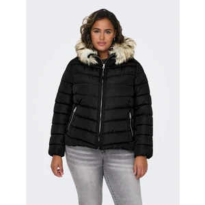 Black women's winter quilted jacket ONLY CARMAKOMA New Ellan - Women