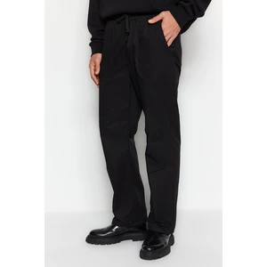 Trendyol Black Men's Regular Fit Pants with Lace-Up Detail