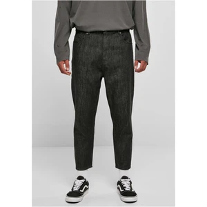 Cropped Tapered Jeans realblack vyprané