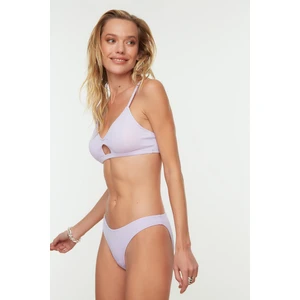 Trendyol Lilac Textured Bikini Bottoms