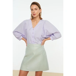 Trendyol Lilac Balloon Sleeve Shirt