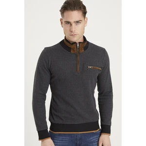 1039 DEWBERRY MEN'S SWEATSHIRT-PATTERNED ANTHRACYTE