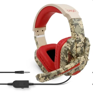 Gamer fejhallgató mikrofonnal iPega R005, Red Camo