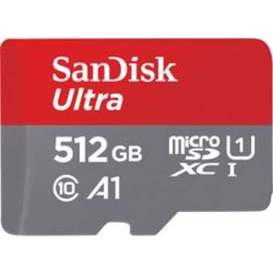 Pamäťová karta micro SDXC, 512 GB, SanDisk Ultra®, Class 10, UHS-I, výkonnostný štandard A1, vr. softwaru Android, vr. SD adaptéru