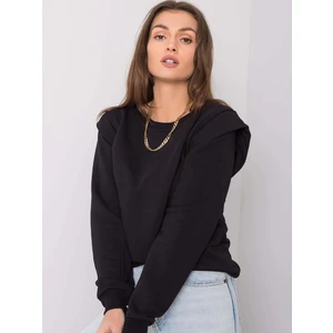 RUE PARIS Black cotton sweatshirt