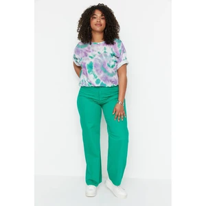 Trendyol Curve Green High Waist Wideleg 90's Trousers