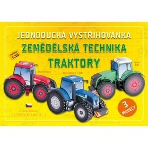 Jednoduchá vystřihovánka Zemědělská technika Traktory