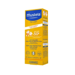 Mustela Bébé vodeodolné mlieko na opaľovanie pre deti SPF 50+ 100 ml