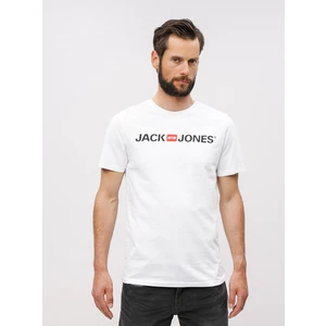 Jack&Jones Pánské triko JJECORP 12137126 White M