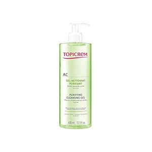 Topicrem AC Purifying Cleansing Gel hĺbkovo čistiaci gél pre mastnú citlivú pleť 400 ml