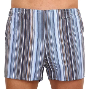 Classic men's shorts Foltýn blue with stripes oversize