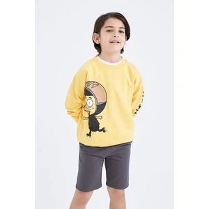 DEFACTO Boy Regular Fit Sweatshirt Fabric Shorts