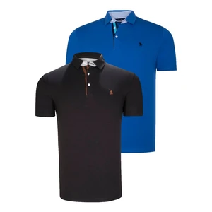 DUAL SET T8582 DEWBERRY MENS T-SHIRT-BLACK-SAKS