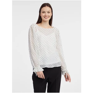 Orsay White Lady's polka Dot Blouse - Women