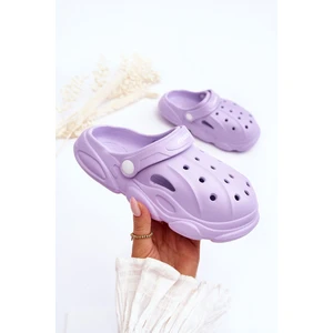 Kids foam slippers Crocs purple Cloudy