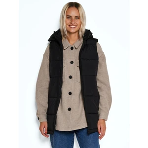 Black Ladies Quilted Vest Noisy May Aurora - Ladies