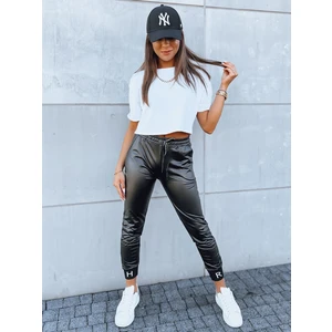 Women's leather joggers TERRACE black Dstreet