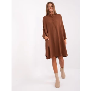 Light brown oversize shirt dress