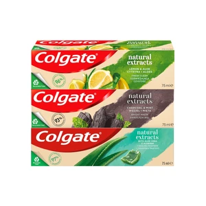 Colgate Naturals Mix prírodná zubná pasta 3x75 ml