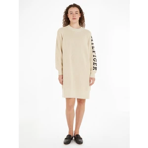 Beige women's sweater dress Tommy Hilfiger