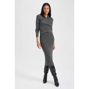 DEFACTO Slim Fit Ribana Skirt