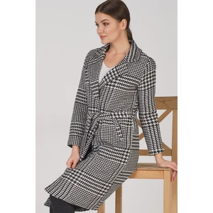 Z6720 DEWBERRY LADY COAT-WHITE-BLACK