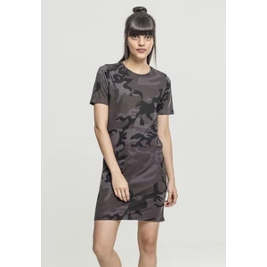 Ladies Camo Tee Dress dark camo