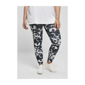 Ladies Tie Dye Leggings Black/white