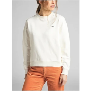 White Women's Sweatshirt Lee Crew - Women