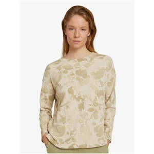 Cream Women's Patterned Sweatshirt Tom Tailor - Women