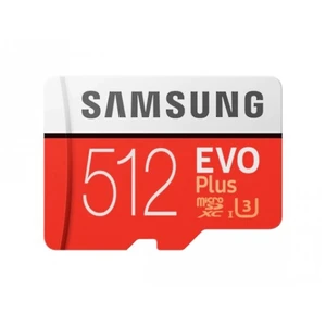 Pamäťová karta micro SDXC, 512 GB, Samsung EVO Plus, Class 10, UHS-I, UHS-Class 3, vr. SD adaptéru