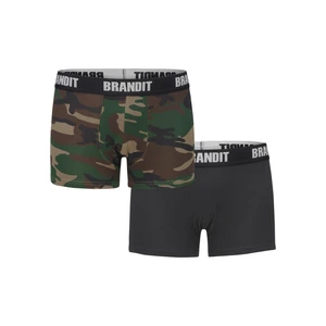 Boxerky Logo 2er Pack woodland/black