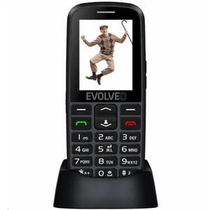 Tlačidlový telefón pre seniorov Evolveo EasyPhone EG, čierny