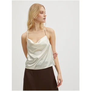 Cream women's satin top VILA - Women