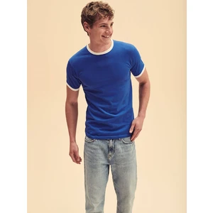 Ringer Fruit of the Loom Blue T-shirt