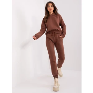 Dark brown basic tracksuit with trousers