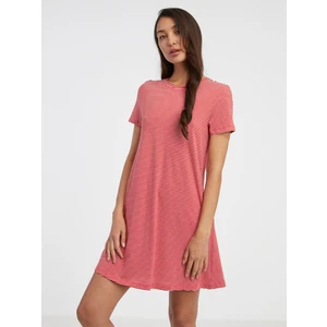 Red Ladies Striped Basic Dress ONLY May - Women