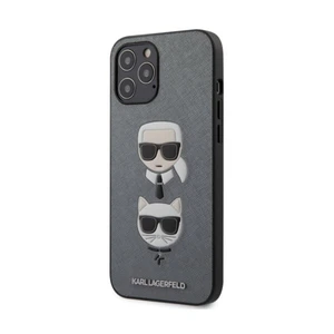 Tok Karl Lagerfeld Saffiano K&C Heads for iPhone 12 mini, silver